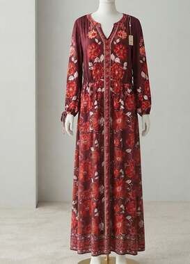 BloomChic Plus Size 6X/30 Floral Boho Dress with Pockets